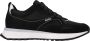 Hugo Boss Zwarte Leren Sneakers met Contrasterend Logo Black Heren - Thumbnail 1