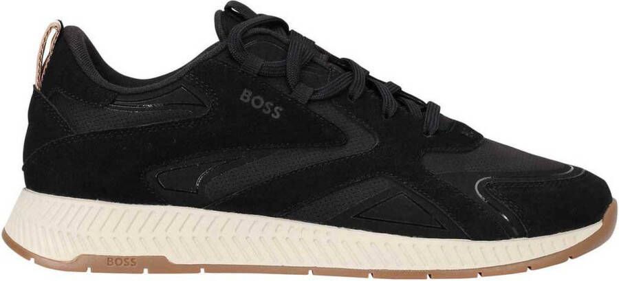 Hugo Boss Verfijnde zwarte sneakers met exclusieve stijl Black Heren