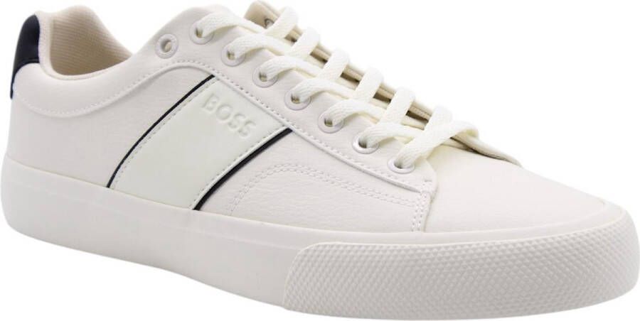 Hugo Boss Heren Klaverstraat Sneakers Verhoog Stijl White Heren