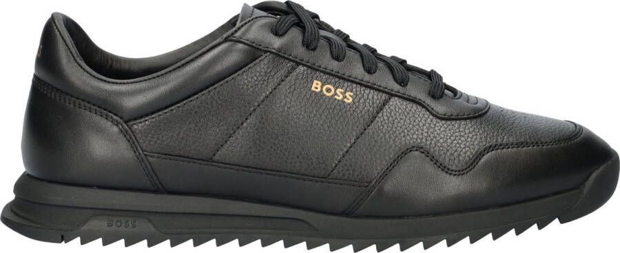 BOSS Lage Sneakers Heren Zayn Lowp Maat: 46 Materiaal: Leer Kleur: Zwart