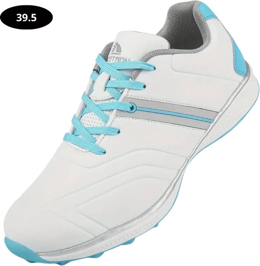 Bovista Golfschoenen Dames- Sneakers Golfkleding Golfschoenen Antislip Waterdicht Golfen Wit & Blauw