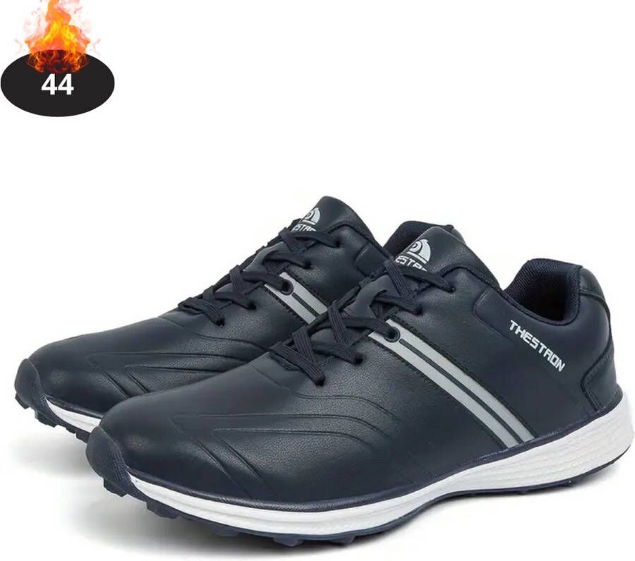 Bovista Golfschoenen Heren Golfkleding Golfschoenen Antislip Waterdicht Golfen Donkerblauw