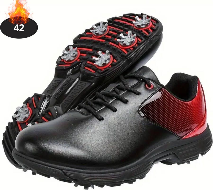 Bovista Golfschoenen Heren Golfkleding Golfschoenen Antislip Waterdicht Golfen Met Spikes Zwart