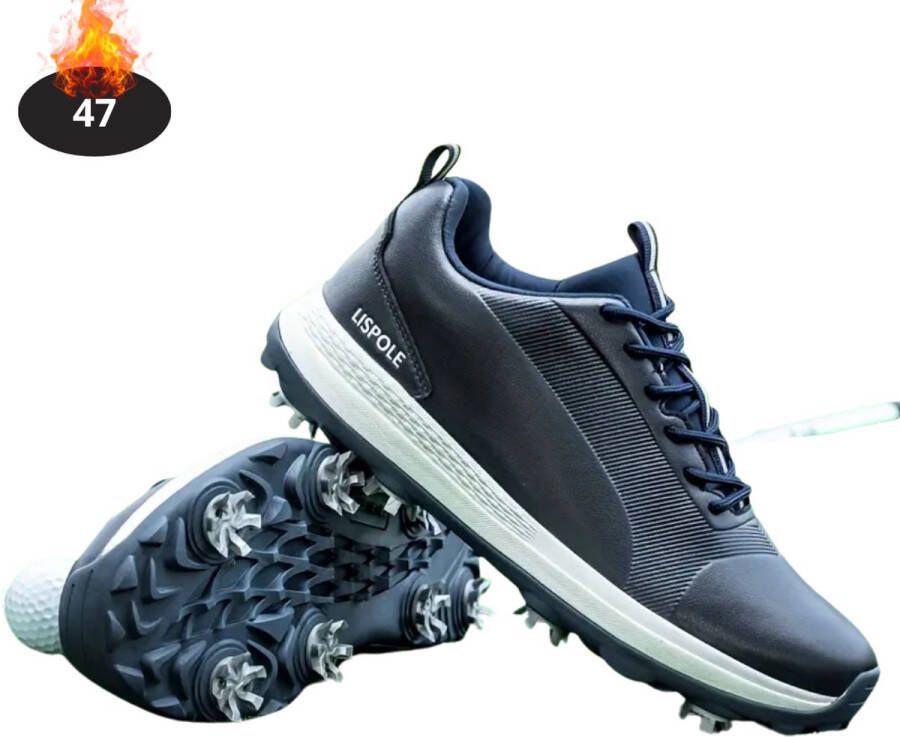 Bovista Golfschoenen Heren Golfkleding Golfschoenen Antislip Waterdicht Golfen Met Spikes Zwart