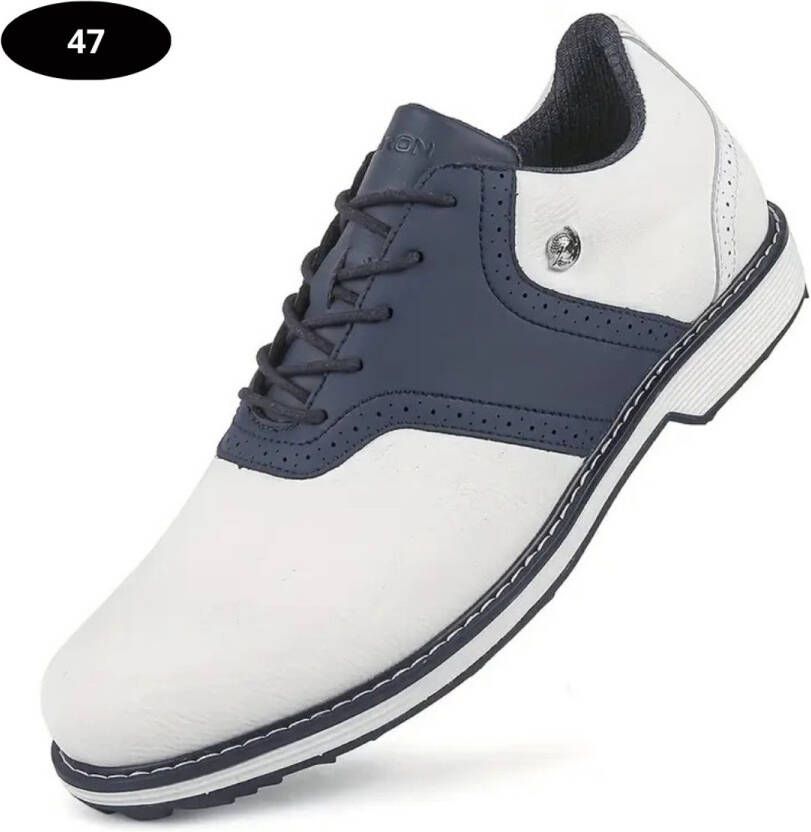 Bovista Golfschoenen Heren Sneakers Golfkleding Golfschoenen Antislip Waterdicht Golfen Blauw & Wit