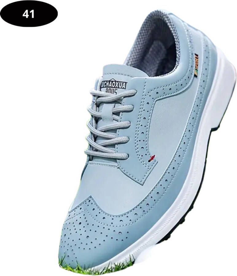 Bovista Golfschoenen Heren Sneakers Golfkleding Golfschoenen Antislip Waterdicht Golfen Lichtblauw