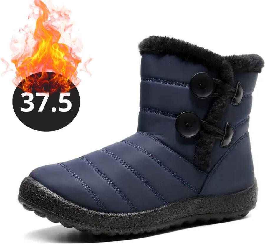 Bovista Snowboots Sneeuwschoenen Sneeuwboots Dames Wintersport Ski Skischoenen Blauw 37.5 Knopen