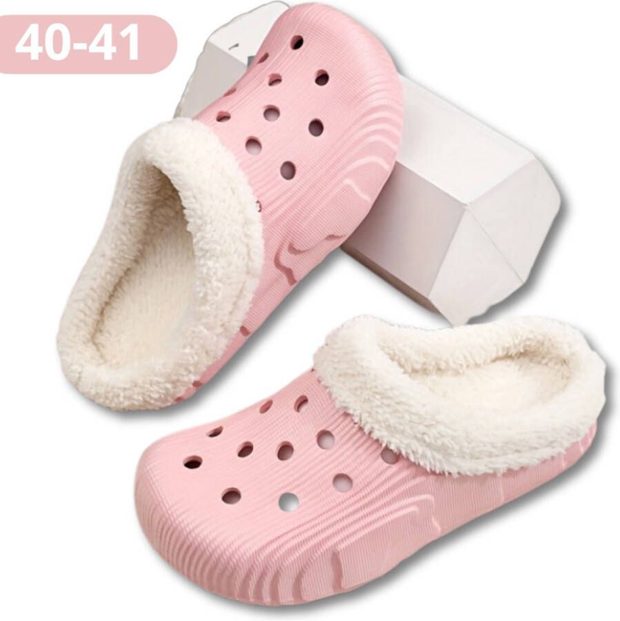 Bovista Warme Pantoffels Sloffen Slippers Dames Heren Pluche Licht Roze