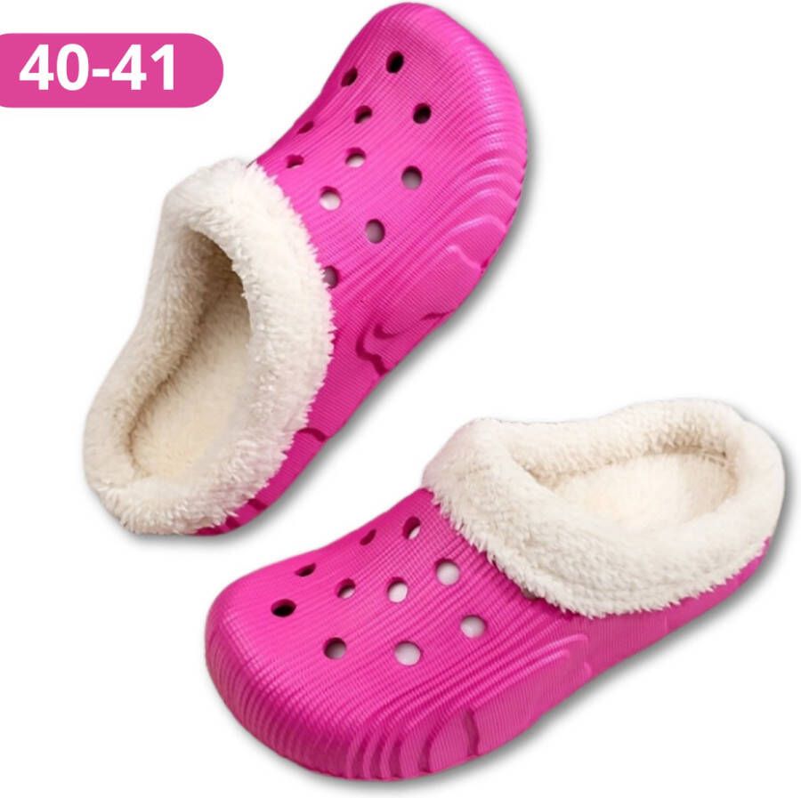 Bovista Warme Pantoffels Sloffen Slippers Dames Heren Pluche Roze