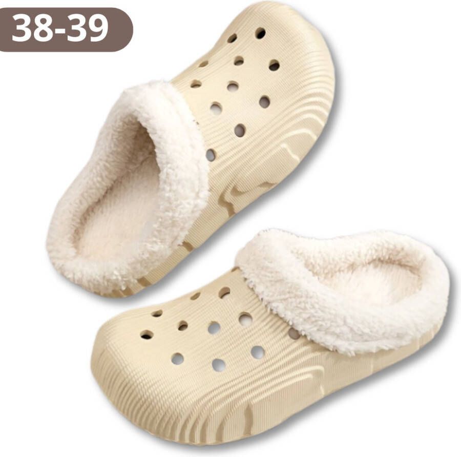 Bovista Warme Pantoffels Sloffen Slippers Pluche Wit