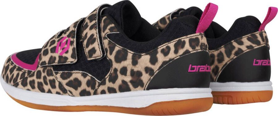 Brabo BF1022B Indoor Shoe Velcro Leopard Hockey Hockeyschoenen Zaal