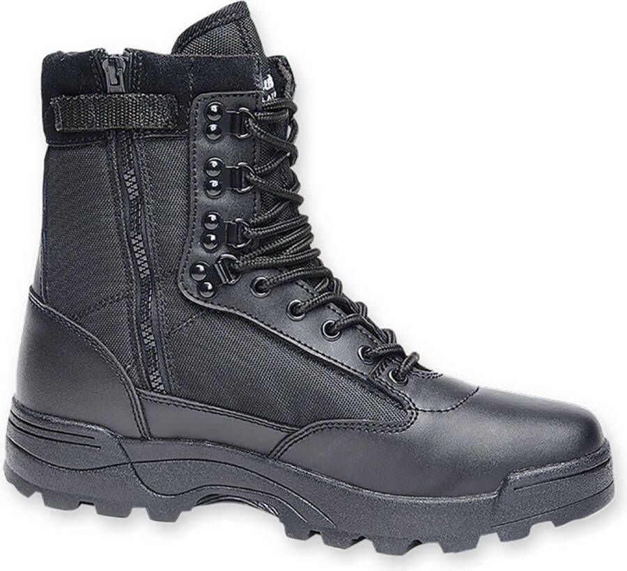 Urban classics Veterlaars 47 Shoes Tactical Zipper Boots Zwart