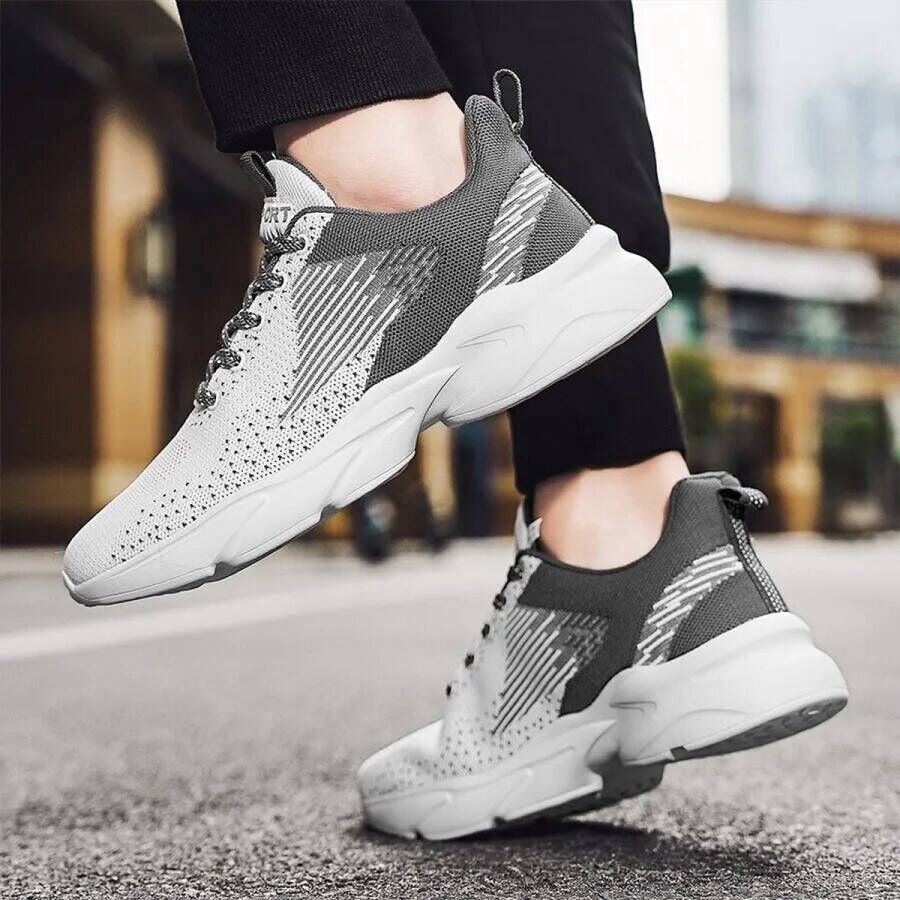 Brandless Atletische hardloopschoenen voor heren wandelen jogging mode sneakers lichtgewicht ademende flywoven mesh sportschoen