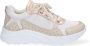 Braqeez 421306-501 Meisjes Lage Sneakers Wit Goud Leer Veters - Thumbnail 1