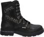 Braqeez 421715-989 Biker Boots Zwart Leer Veters - Thumbnail 1