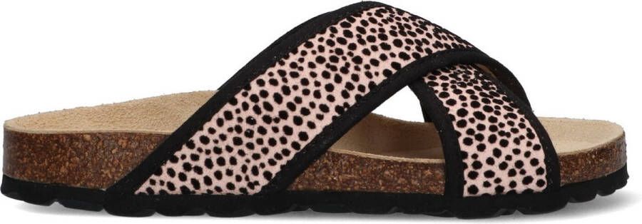 Braqeez 422422-570 Meisjes Slippers Roze Print Imitatieleer Geen Sluiting