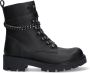 Braqeez 422788 589 Meisjes Biker Boots Zwart Leer Veters - Thumbnail 2