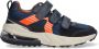 Braqeez 422965-520 Jongens Lage Sneakers Blauw Oranje Leer Klittenband - Thumbnail 2