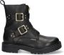 Braqeez 423559-589 Meisjes Biker Boots Zwart Leer Gesp Met Rits - Thumbnail 2