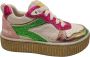 Braqeez leren sneakers roze groen Meisjes Leer Meerkleurig 28 - Thumbnail 2