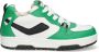 Braqeez 424254-565 Jongens Lage Sneakers Groen Wit Zwart Leer Veters - Thumbnail 2