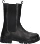 Braqeez 424563-589 Meisjes Chelsea Boots Zwart Leer Elastiek Met Rits - Thumbnail 7