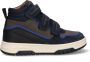 Braqeez 424609-420 Jongens Hoge Sneakers Blauw Grijs Leer Klittenband - Thumbnail 2