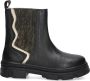 Braqeez 424661-589 Meisjes Chelsea Boots Zwart Leer Elastiek Met Rits - Thumbnail 5