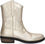 Braqeez 424730-995 Meisjes Cowboy Boots Goud Suède Ritssluiting - Thumbnail 5