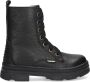 Braqeez 424751-589 Meisjes Veterboots Zwart Leer Veters - Thumbnail 2