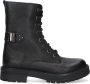 Braqeez 424761-589 Meisjes Veterboots Zwart Leer Veters - Thumbnail 10