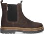 Braqeez 424922-517 Jongens Chelsea Boots Bruin Leer Elastiek Met Rits - Thumbnail 10