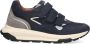 Braqeez 424972-420 Jongens Lage Sneakers Blauw Grijs Leer Klittenband - Thumbnail 2