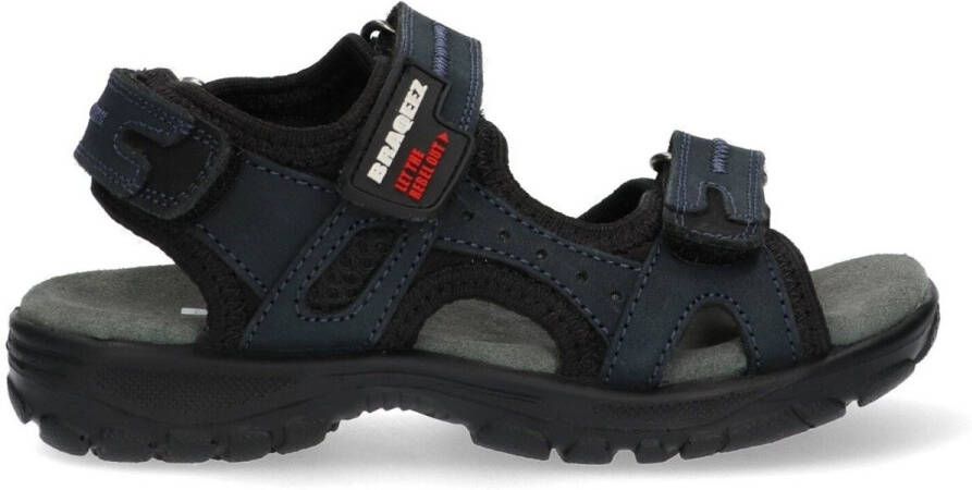 Braqeez 425084-120 Jongens Sportsandalen Blauw Leer Klittenband