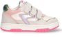 Braqeez 425232-998 Meisjes Lage Sneakers Roze Wit Leer Klittenband - Thumbnail 2