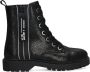 Braqeez Belle Boot Meisjes Biker Boots Zwart Suède Veters - Thumbnail 2