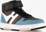 Braqeez hoge jongens sneakers blauw zwart Uitneembare zool - Thumbnail 1