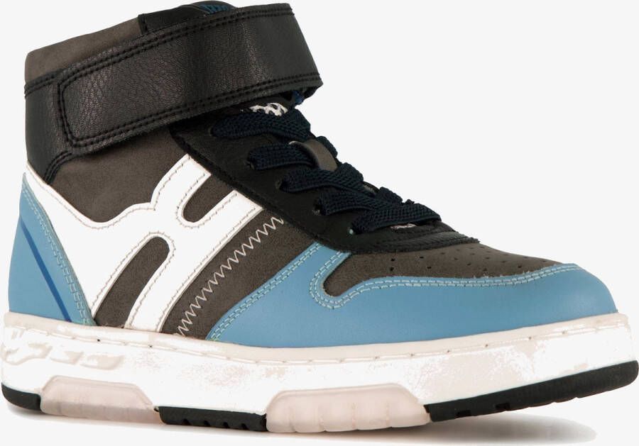 Braqeez hoge jongens sneakers blauw zwart Uitneembare zool