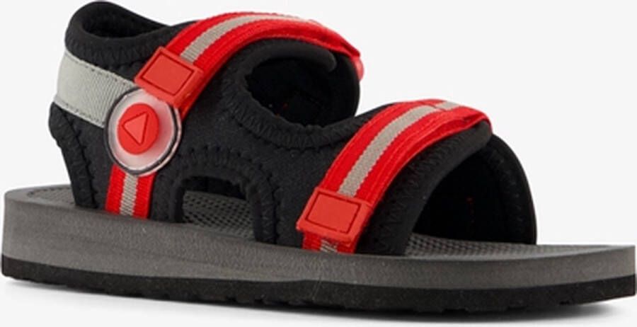 Braqeez jongens watersandalen zwart rood