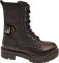 Braqeez 424761-589 Meisjes Veterboots Zwart Leer Veters - Thumbnail 3