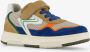 Braqeez leren jongens sneakers beige blauw - Thumbnail 1