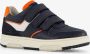 Braqeez leren jongens sneakers blauw oranje - Thumbnail 1