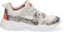 Braqeez Renee Run Lage Sneakers Beige Print Leer Veters - Thumbnail 1