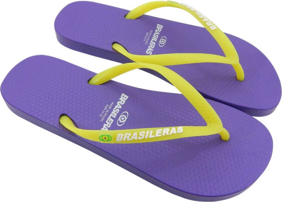 Brasileras Slippers dames- Paars geel