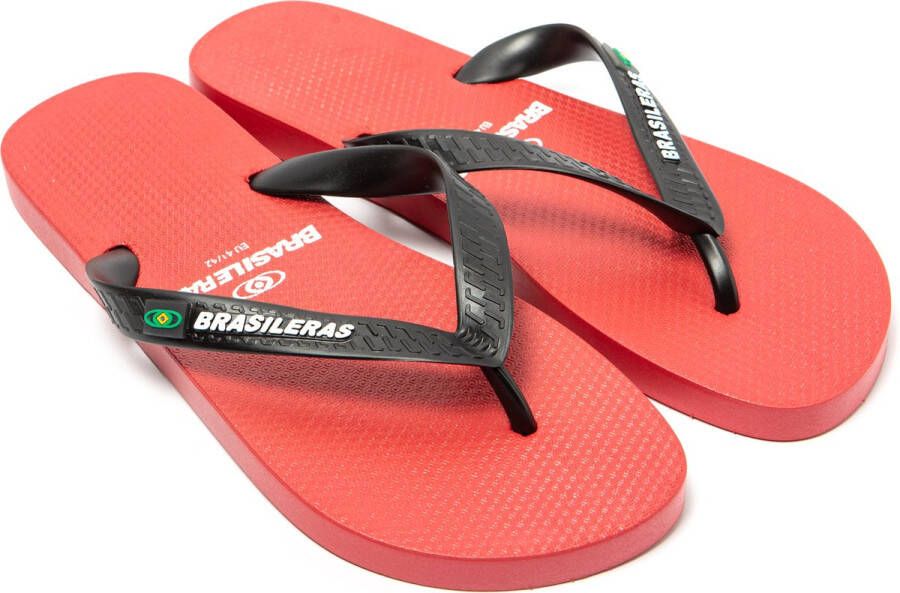 Brasileras Slippers Heren- Rood Zwart