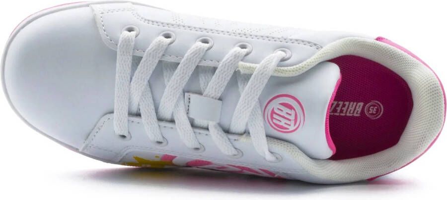 Breezy Rollers Kindersneakers met Wieltjes Wit Roze