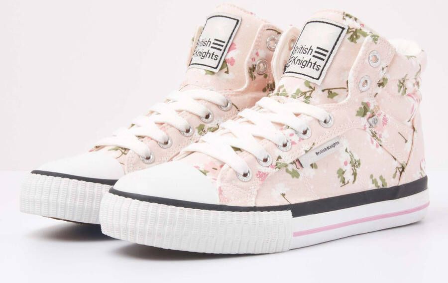 British Knights DEE Dames sneakers hoog Babyroze bloemen