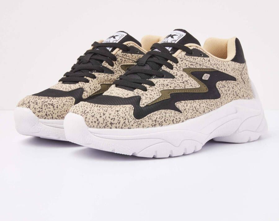 British Knights GALAXY Dames sneakers laag Beige cheetah