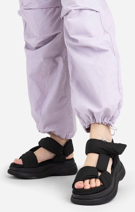 Bronx Bru-Te Sandalen Plat zwart