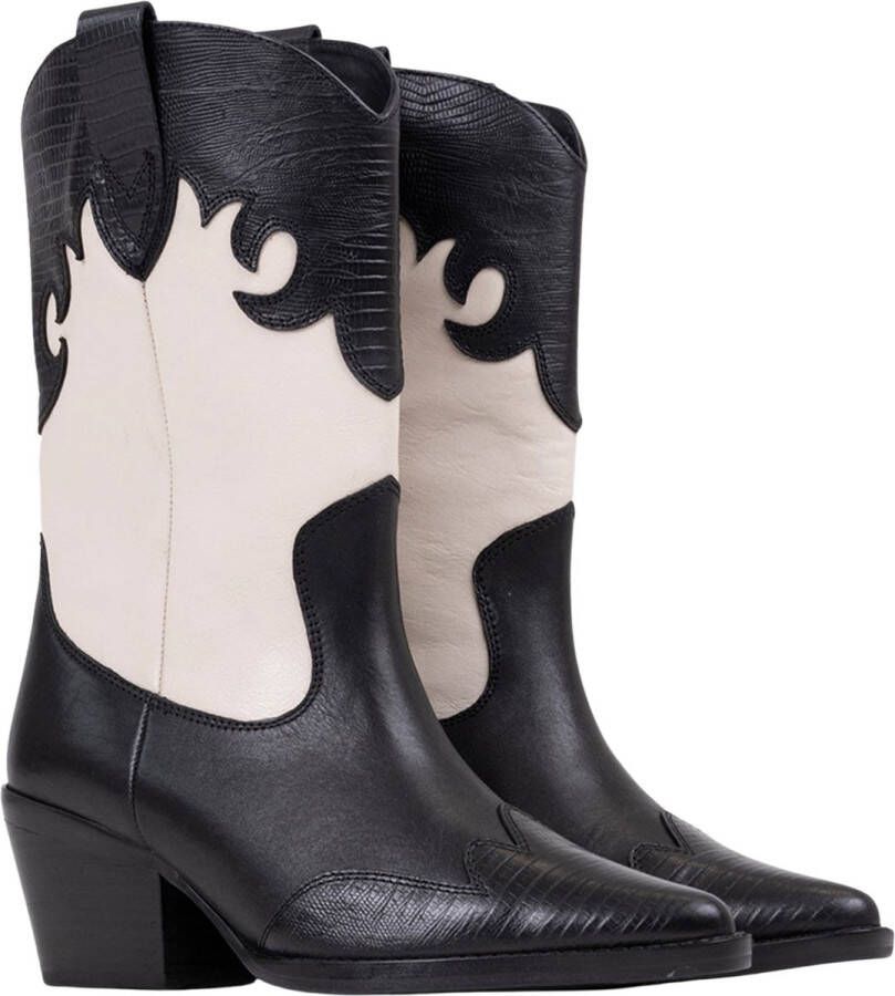 Bronx Westerse Stijl Dames Cowboy Laarzen Black Dames